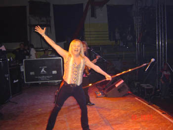 Bernie on stage taken by Mick on stage