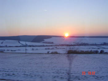 Czech Sunset  02 from the bus