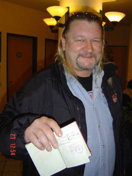 Harald our Merchandiser band from Slovakia fro life its in his passport