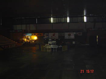 The Merchandising stand and mixing desk