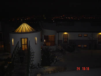 The hotel at 3.45am - ready to leave for the flight home to London