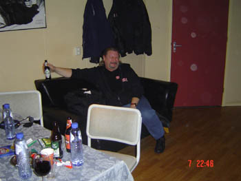 Harald Merchandising enjoying a beer or 3