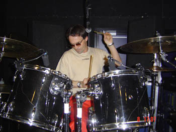 Pete on the drums