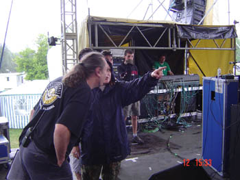 Charlie talking to Andreas the Promoter 046