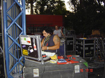 Christos fixing Micks Gibson