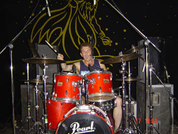 Paul on the drums