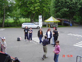 Welsh and Dutch fans congregate 031