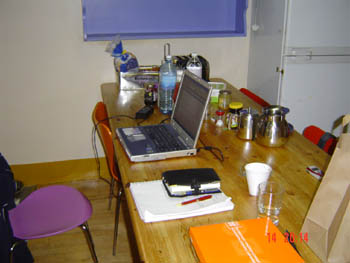 Mick working on kitchen studio