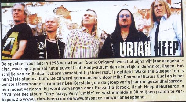 rocktribune.jpg - Rocktribune Belgium Magazine: Wake the Sleeper announcement.