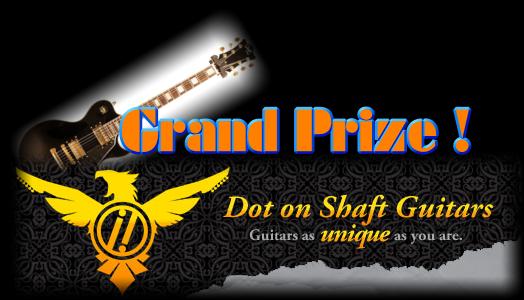 Grand Prize JET BLACK LES-P Style courtesy of Dot On Shaft Guitars !