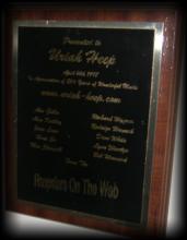 Plaque given to Uriah Heep at the start of www.uriah-heep.com